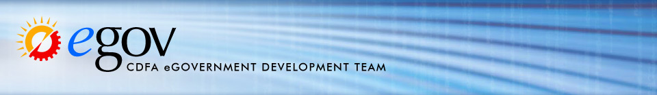 CDFA eGovernment Development Team Banner