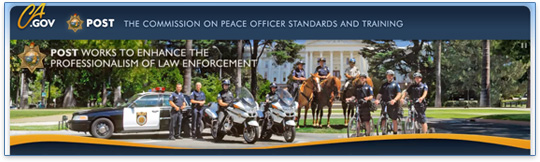 Banner of Commission of Peace Officer Standards and Training Animation
