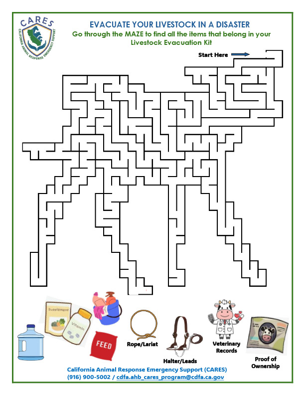 CARES Livestock Evacuation Kit Maze