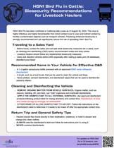 Biosecurity Recommendations for Livestock Haulers at Sales Yard Infographic