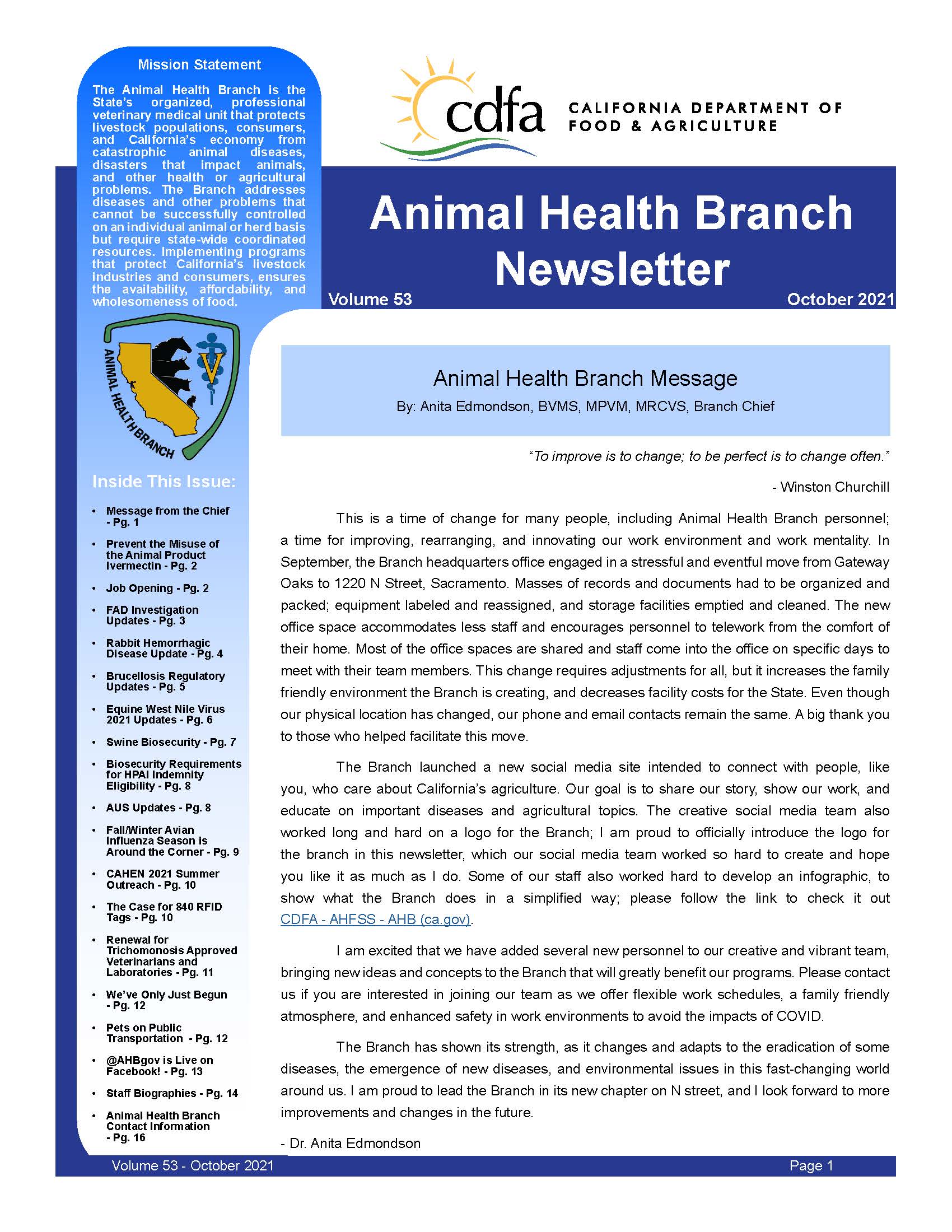 July 2021 Newsletter front cover
