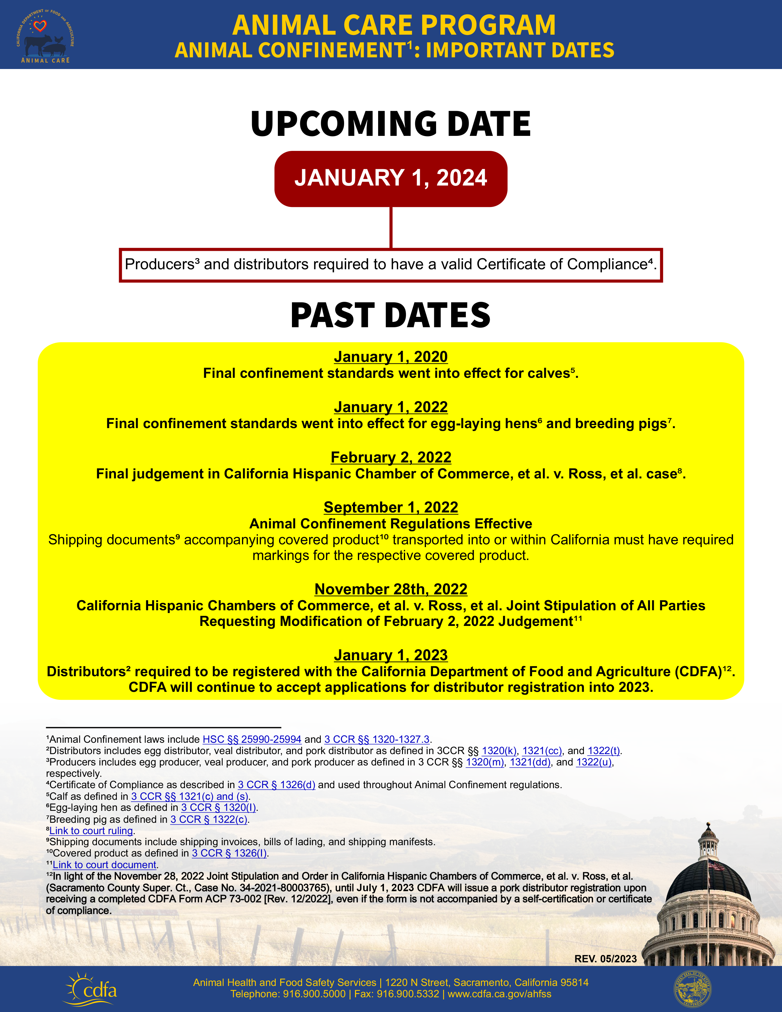 Animal Confinement Important Dates thumbnail