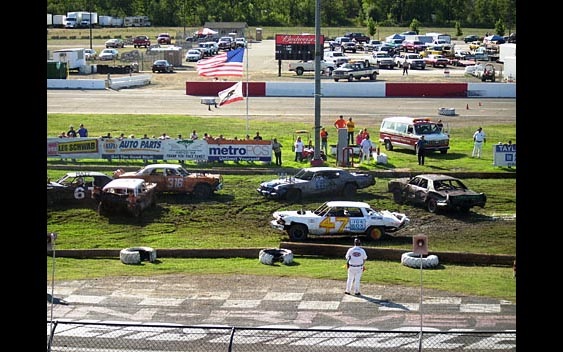 Demolition derby is always a favorite among fairgoers. Shasta District Fair, Anderson