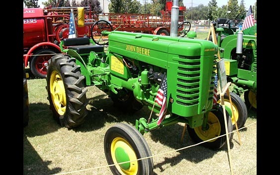 Antique tractors and farm equipment are a popular attraction at many fairs. Yolo County Fair, Woodland.