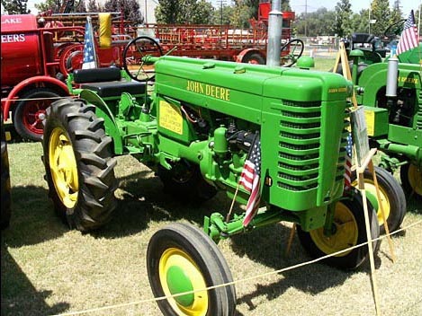 Antique tractors and farm equipment are a popular attraction at many fairs. Yolo County Fair, Woodland.