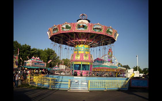 The swing ride prepares to load more riders