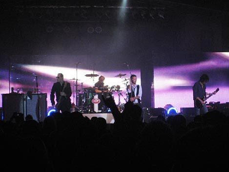 band singing at a concert