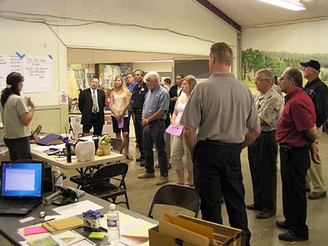 Tour of an incident command post. Nevada County Fair, Grass Valley