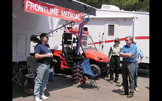 Frontline Medical station. Nevada County Fair, Grass Valley.