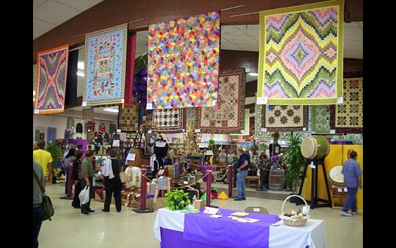 Fairgoers enjoying the exhibits. Sonoma County Fair, Santa Rosa