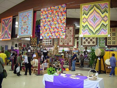 Fairgoers enjoying the exhibits. Sonoma County Fair, Santa Rosa