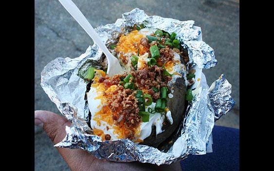 Hungry yet? A mouthwatering baked potato with all the fixings. California Exposition & State Fair, Sacramento