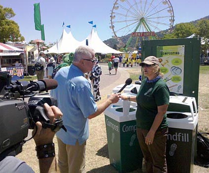 Huell Howser learns about how the fair is "going green." Marin County Fair & Exposition, San Rafael
