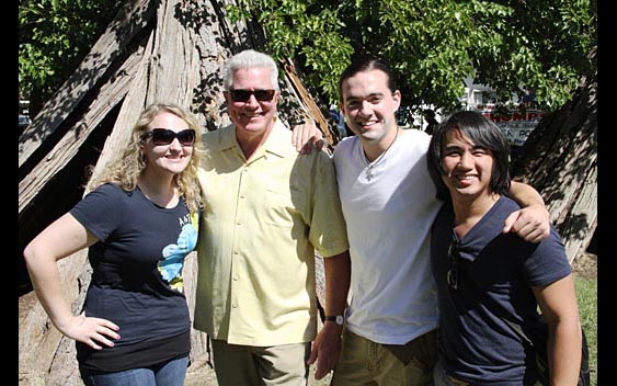 Huell Howser and fans. Amador County Fair, Plymouth