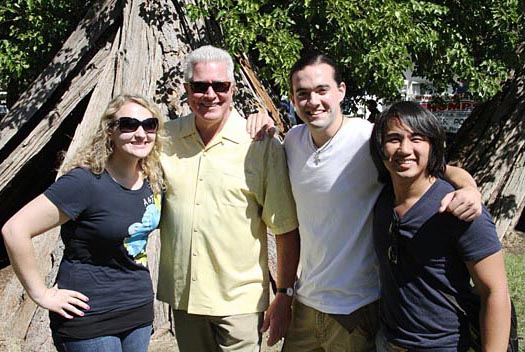 Huell Howser and fans. Amador County Fair, Plymouth