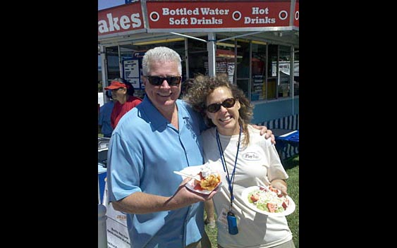 Huell Howser and fans. Riverside County Fair & National Date Festival, Indio