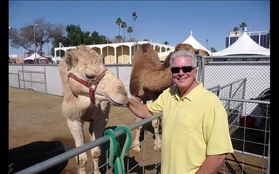 Huell Howser makes a new friend. Riverside County Fair & National Date Festival, Indio