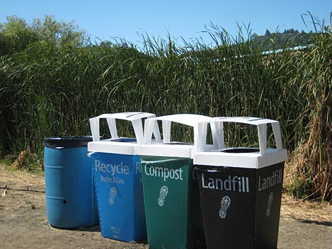 An advanced waste management/recycling system. Marin County Fair & Exposition, San Rafael.