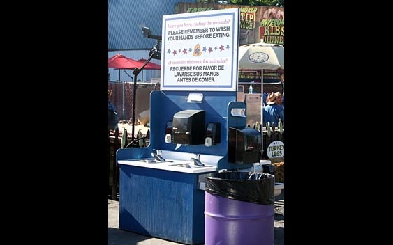 A convenient hand washing station. California Exposition & State Fair, Sacramento