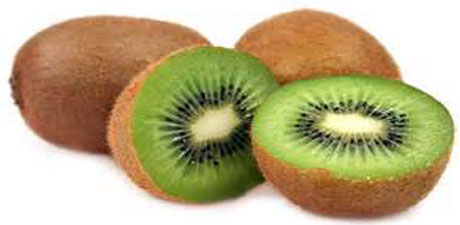 kiwis whole and cut in half