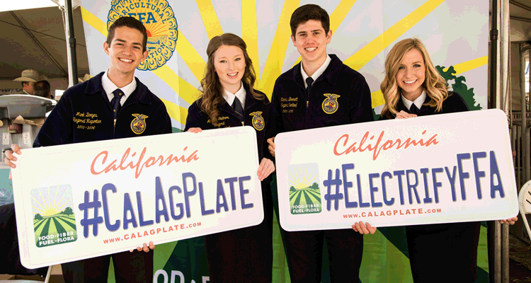 FFA youth with large AG Licence plates