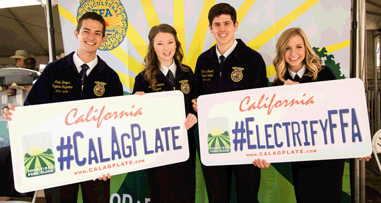 FFA youth with large AG Licence plates FFA youth with large AG Licence plates