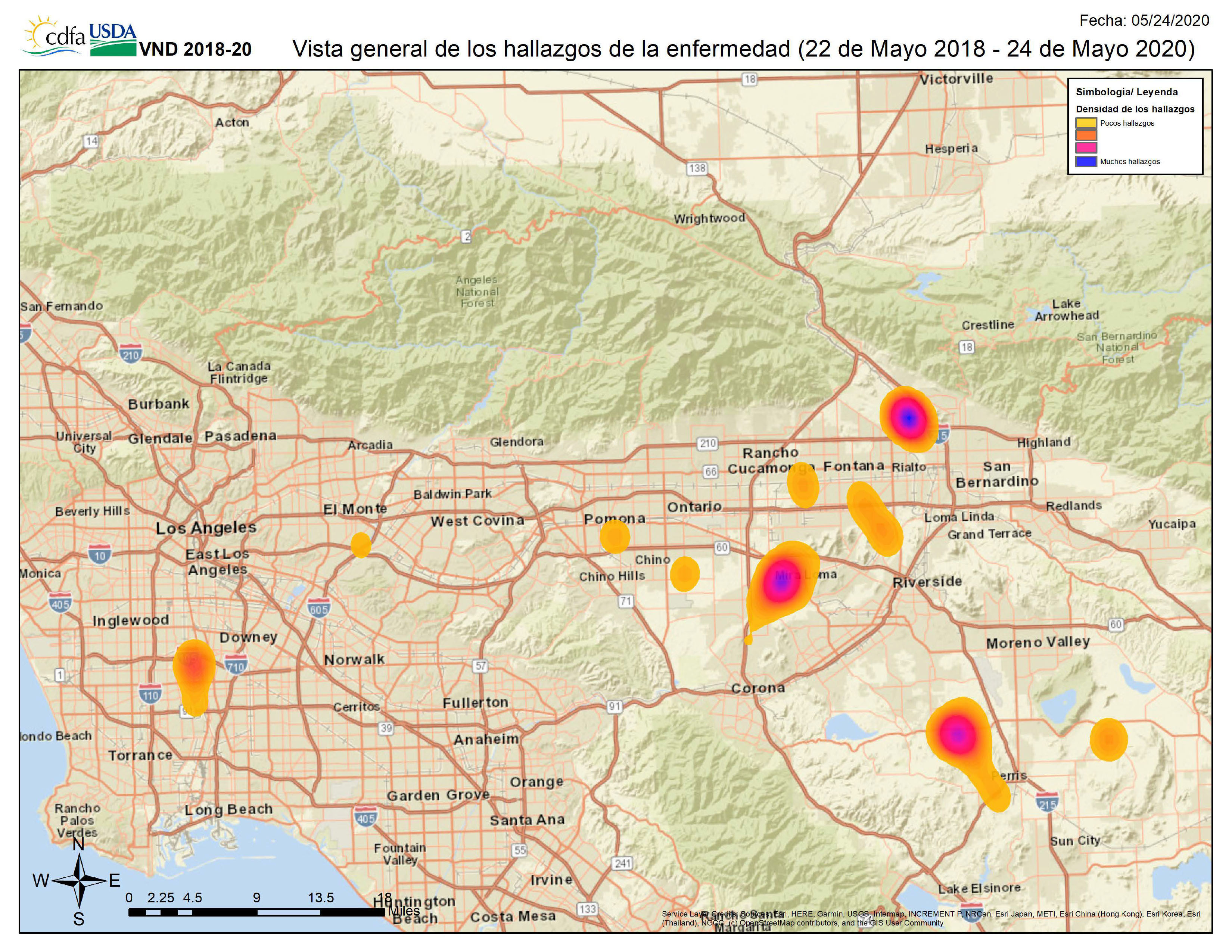 Vista general de los hallazgos de la enfermedad (22 de mayo del 2018 - 10 de febrero