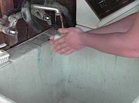 Washing hands