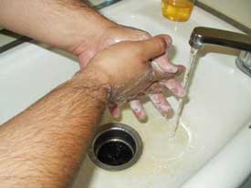 Wash hands
