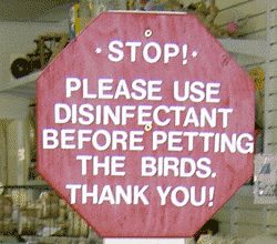 Please use Disinfectant sign.