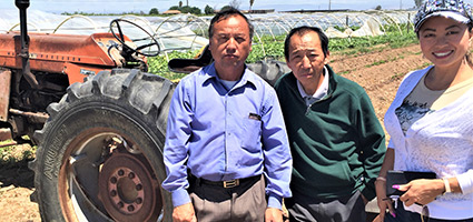 farmers with tractor