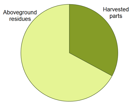 Nitrogen partitioning pie chart