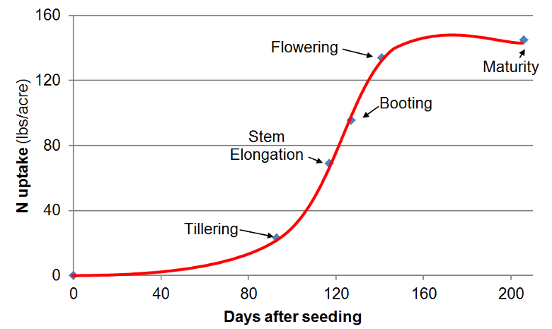 Season N Uptake Curve Graph