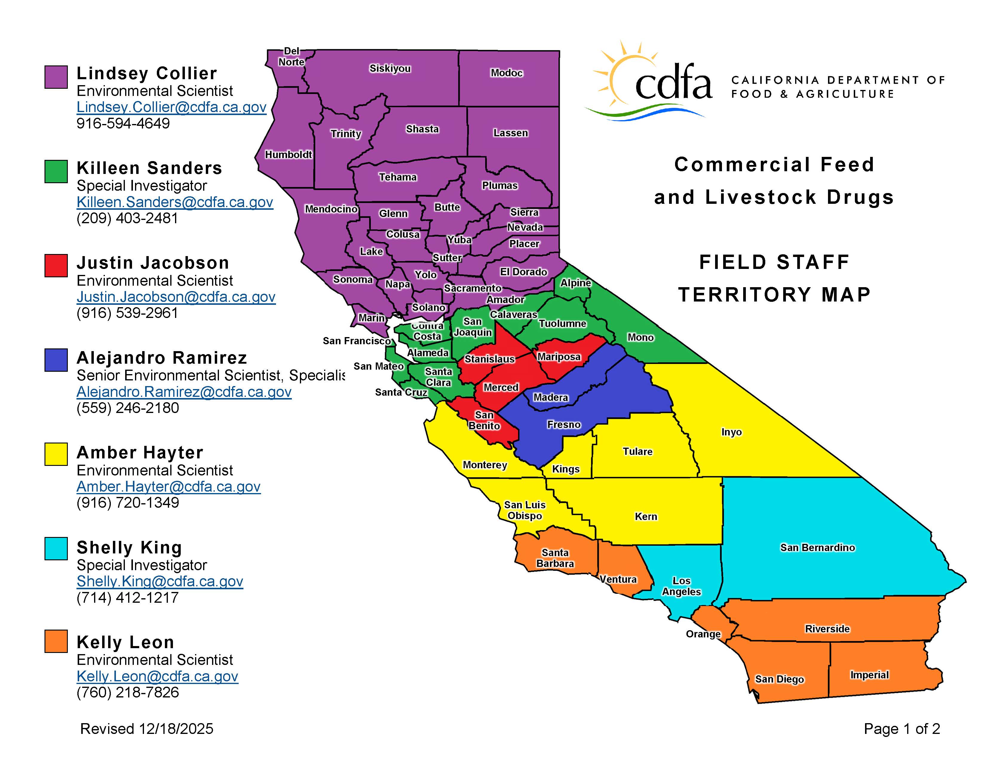 CommFeed-LivestockDrug Field Staff Territory Map