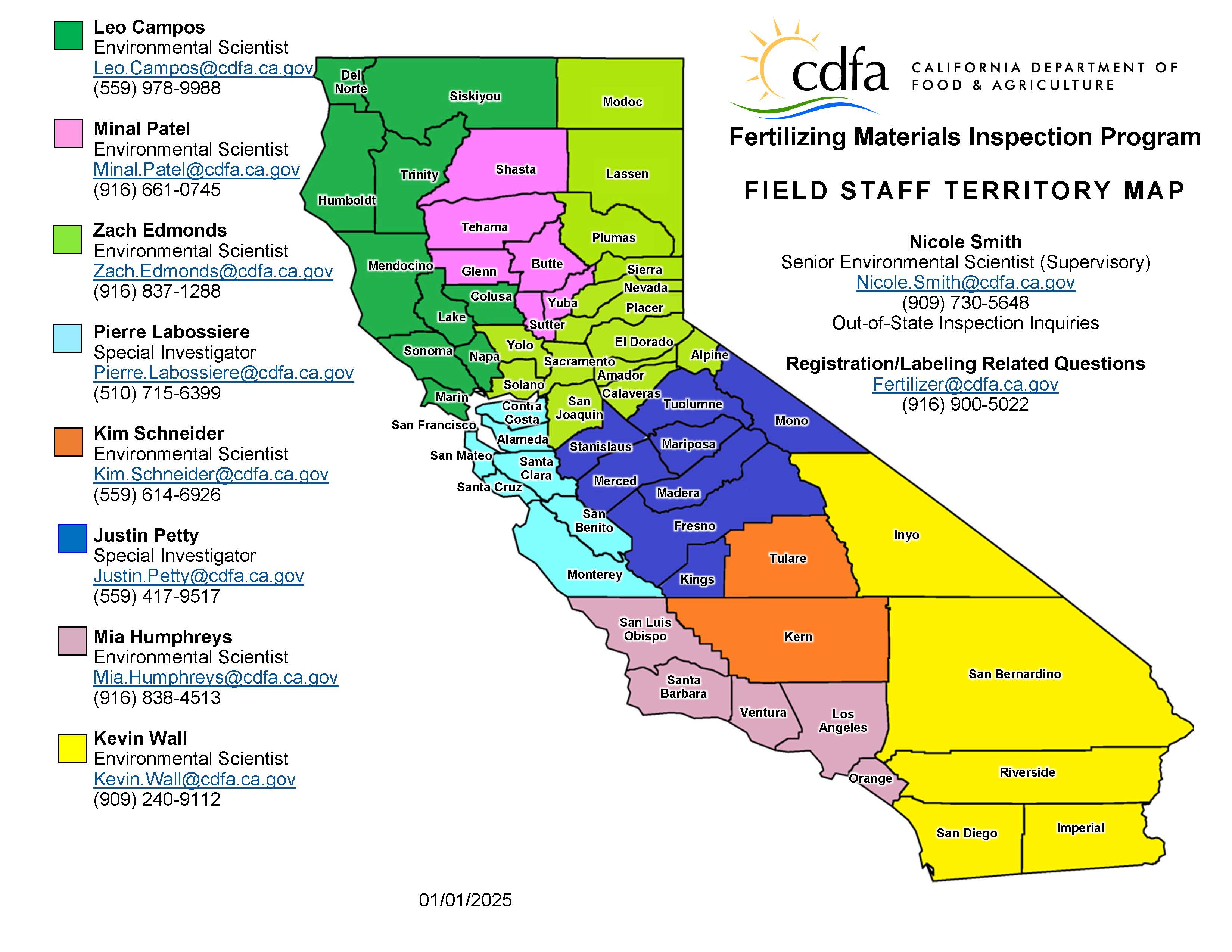 fertilizer material inspector map