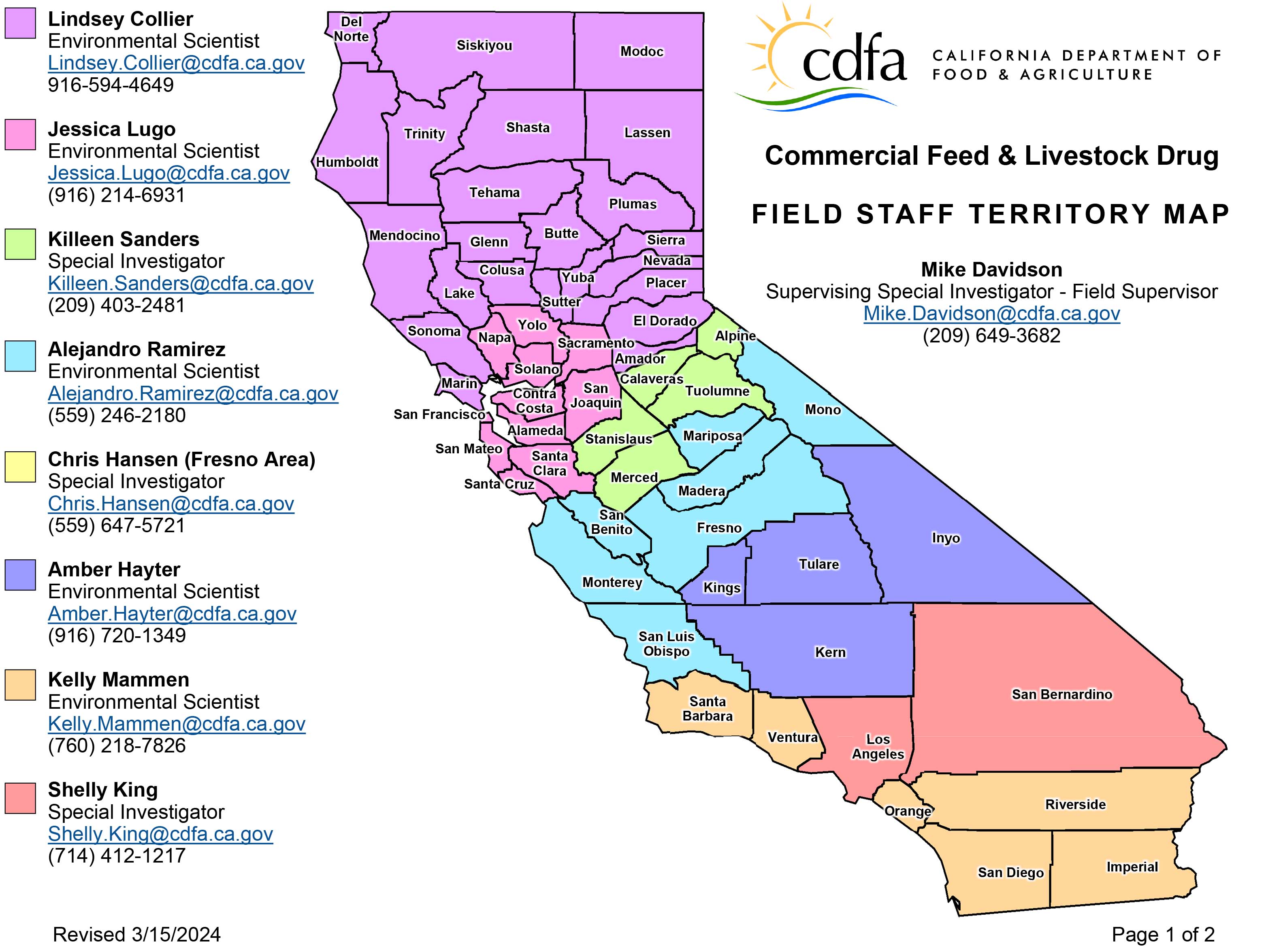 Livestock Drug Field Staff Territory Map