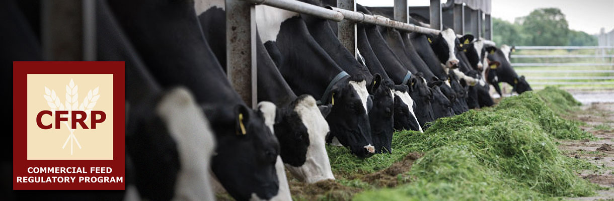 CFRP - Commercial Feed Regulator Program (CFRP logo / cows feeding)