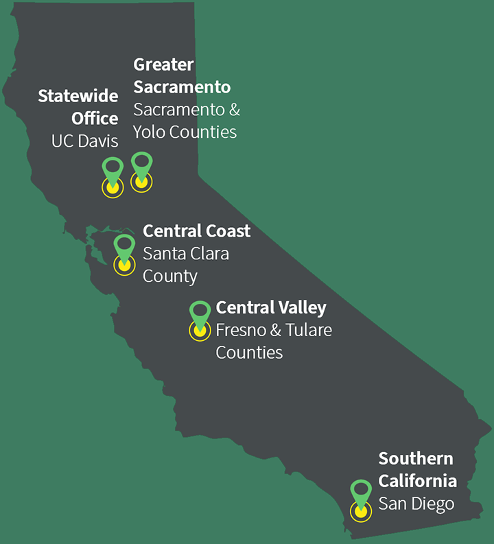 Map of TAP locations in California