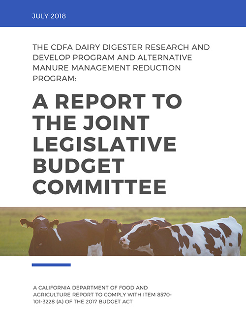 2018 Report to Legislature on Dairy Methane – July 2018