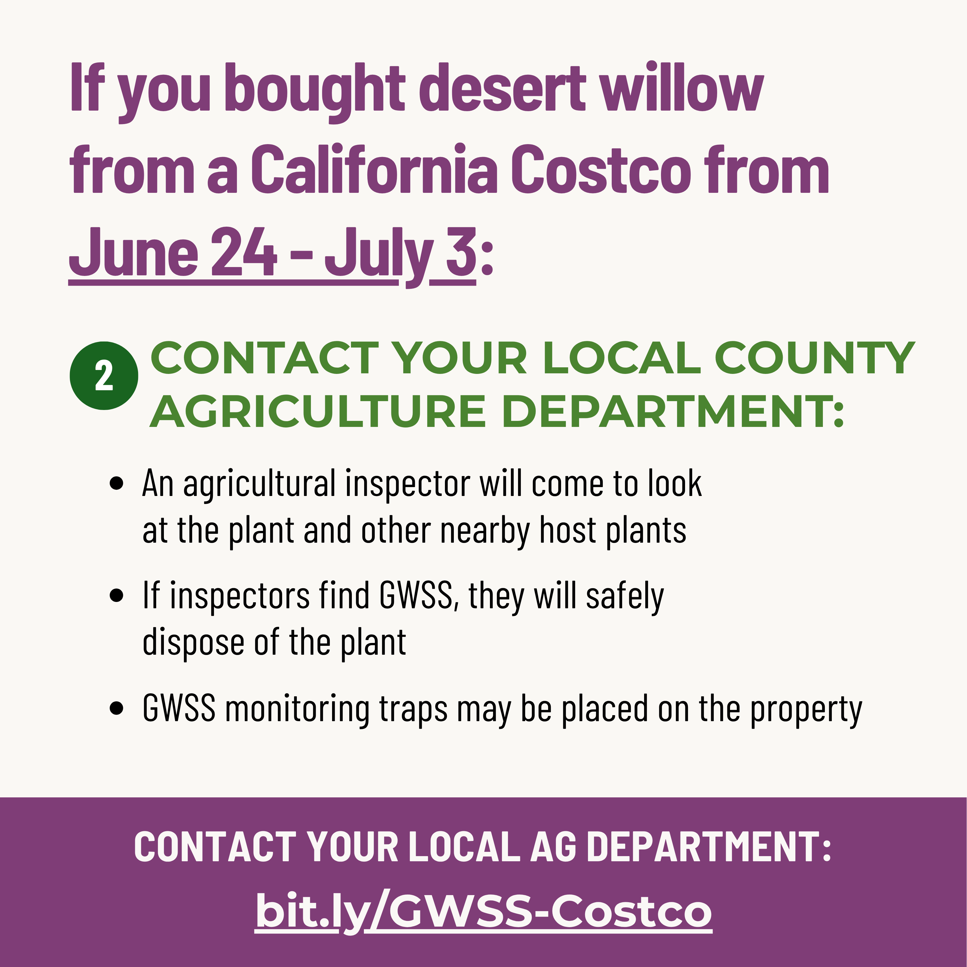 gwss costco - how to contact local county agriculture commissioner