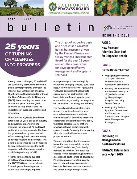 2025 Issue 1 cover of Newsletter