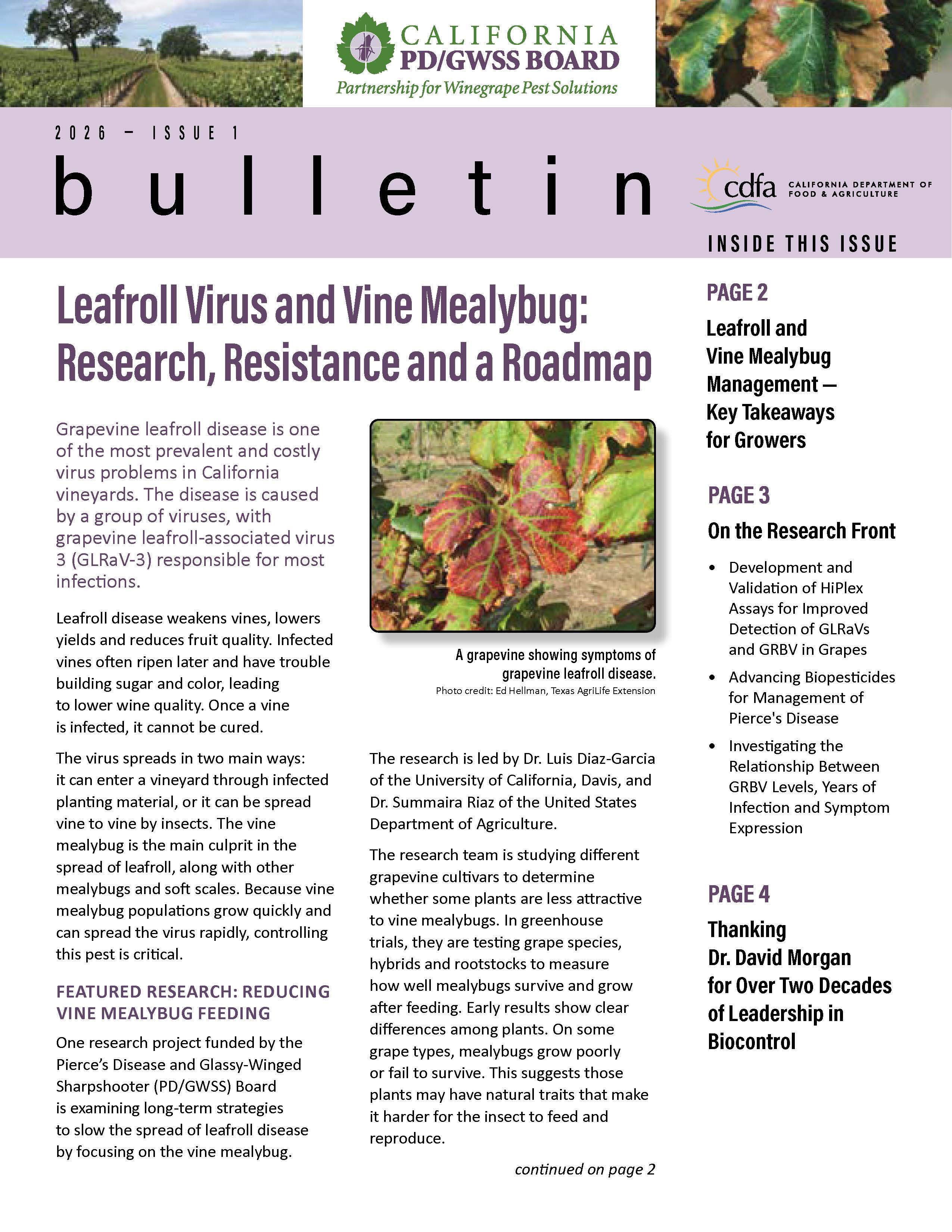 2026 Issue 1 cover of Newsletter