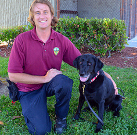 Handler Jeremy and Detector Dog Friday Handler Jeremy and Detector Dog Friday