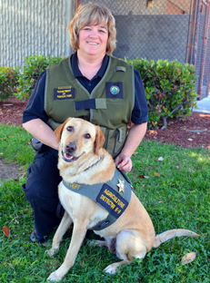 Detection Dog Chelsea and Handler Stephanie
