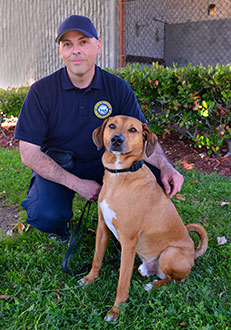 Handler Tino and Detection Dog Hawkeye