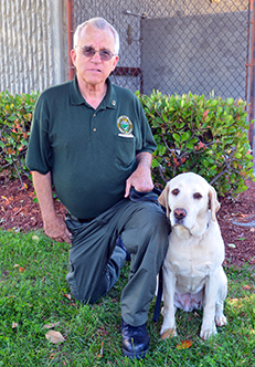 Handler Mike and Detection Dog Kiwi