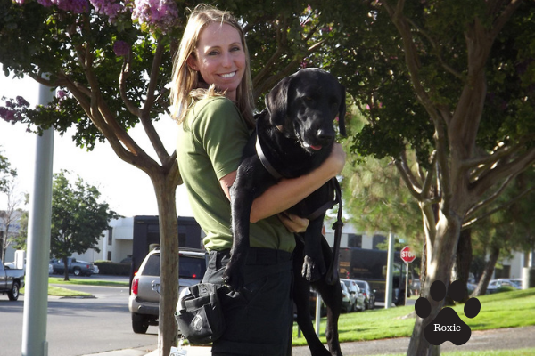 Handler Jennifer Berger and Detector Dog Roxie