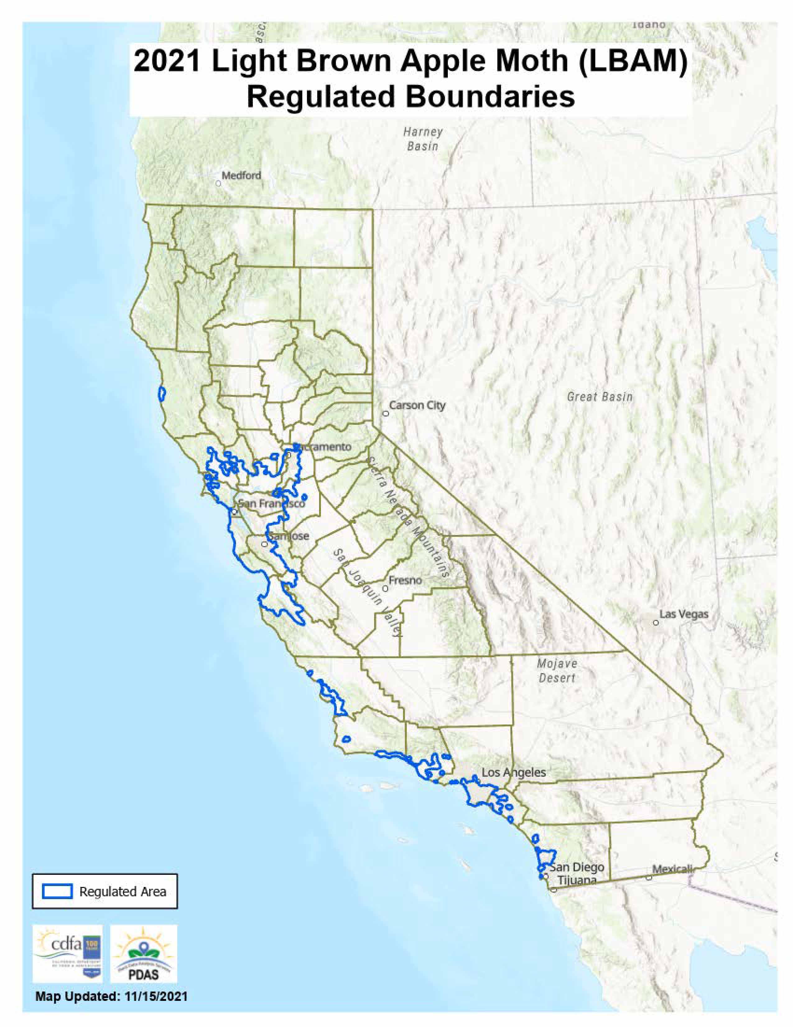 State Overview Grid Map for California