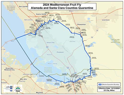 Mediterranean Fruit Fly Quarantine Alameda Co. - Fremont Area
