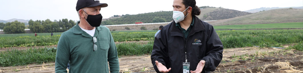 CDFA inspectors in an orchard